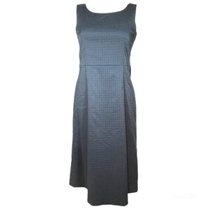 Nice Claup interview work dress Japanese window pane dark navy dress